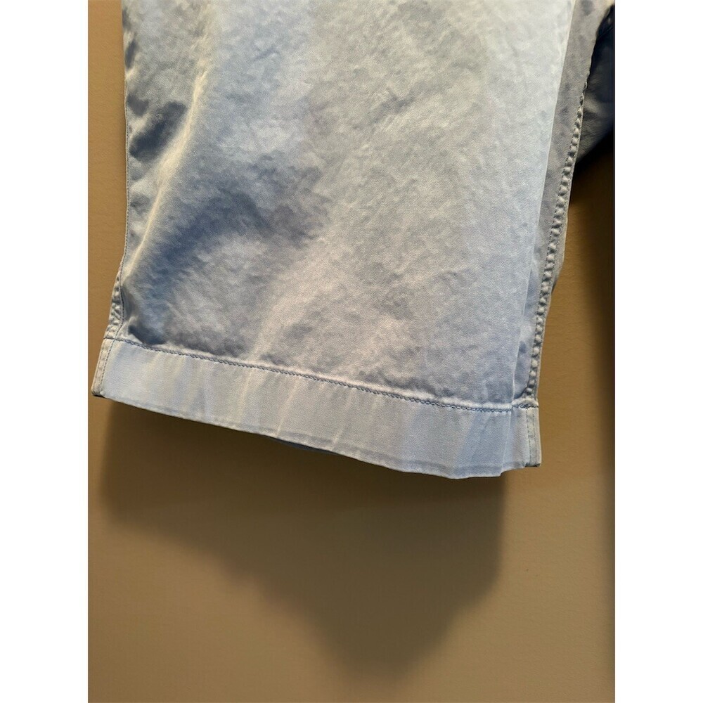 Cremieux Men's Chino Shorts Size 34 Light Blue Flat Front Button Fly - Picture 5 of 11